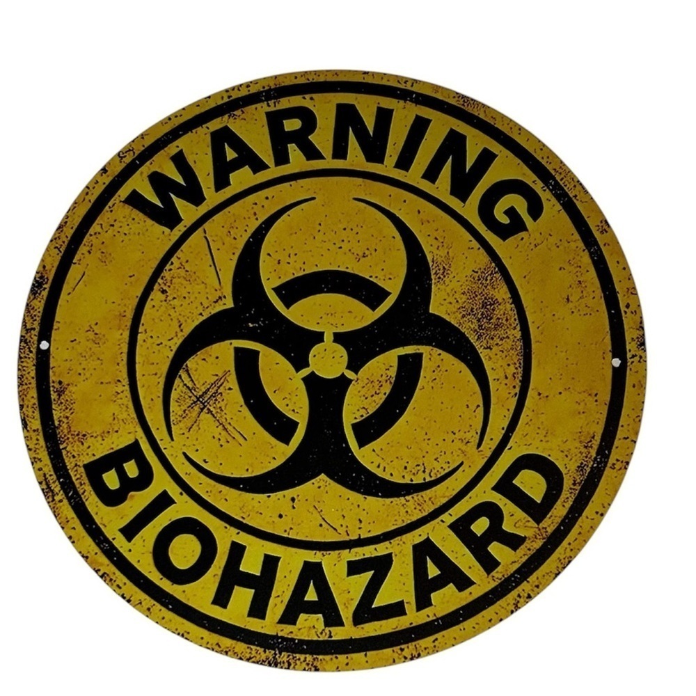 Biohazard Warning Metal‎ Sign. New